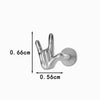 Wholesale Titanium Alloy Heart Shape Piercing Jewelry For Women Electroplated Inner Tooth Screw Rod Lip Nail Ear Bone Nail