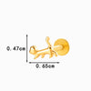 Wholesale Titanium Alloy Heart Shape Piercing Jewelry For Women Electroplated Inner Tooth Screw Rod Lip Nail Ear Bone Nail