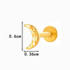 Wholesale Titanium Alloy Heart Shape Piercing Jewelry For Women Electroplated Inner Tooth Screw Rod Lip Nail Ear Bone Nail