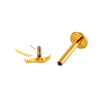 Wholesale Titanium Alloy Heart Shape Piercing Jewelry For Women Electroplated Inner Tooth Screw Rod Lip Nail Ear Bone Nail