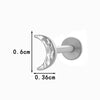 Wholesale Titanium Alloy Heart Shape Piercing Jewelry For Women Electroplated Inner Tooth Screw Rod Lip Nail Ear Bone Nail