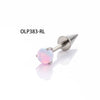 Wholesale Titanium Alloy Inlaid Gem Geometric Style Pointed Cone Ear Nail For Unisex