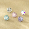 Wholesale Titanium Alloy Punk Style Inner Spiral Replacement Ball Lip Nail Beads With Geometric Zirconia Design For Unisex