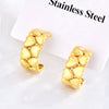Wholesale Titanium Steel Allmatch Love Stitching Cshaped Earrings With Cartoon Characters Geometric Animal Zodiac Patterns And Electroplating