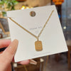 Wholesale Titanium Steel Alloy Geometric Pattern Cross Chain Necklace With Electroplated Simple Pendant For Women