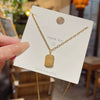 Wholesale Titanium Steel Alloy Geometric Pattern Cross Chain Necklace With Electroplated Simple Pendant For Women