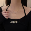 Wholesale Titanium Steel And Alloy Small Flower Pendant Necklace With Diamond Design For Women