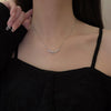Wholesale Titanium Steel And Alloy Small Flower Pendant Necklace With Diamond Design For Women