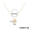Wholesale Titanium Steel And Copper Animal And Zodiac Geometric Pattern Electroplated Women's Minimalist Niche Collarbone Necklace