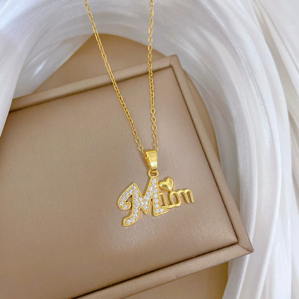 Wholesale Titanium Steel And Copper Animal Zodiac Cartoon Minimalist Style Pendant Necklace For Women