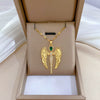 Wholesale Titanium Steel And Copper Diamondencrusted Geometric Fourleaf Flower Women's Necklace