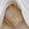 Wholesale Titanium Steel And Copper Diamondencrusted Geometric Fourleaf Flower Women's Necklace