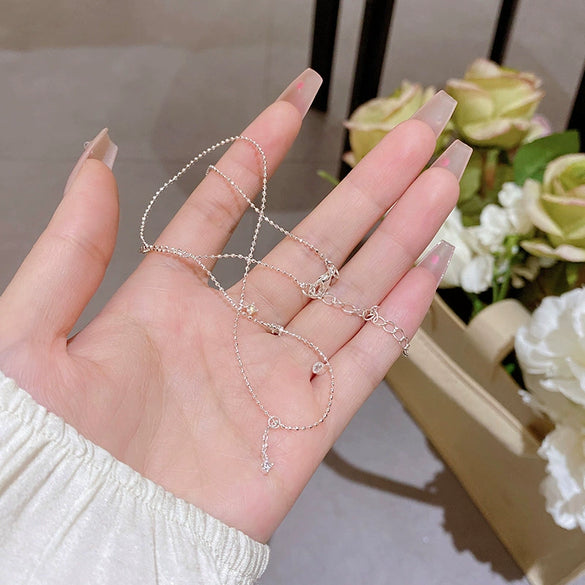 Wholesale Titanium Steel And Copper Dropshaped Electroplated Women's Light Luxury Niche Design Clavicle Necklace