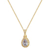 Wholesale Titanium Steel And Copper Geometric Style Full Diamond Women's Necklace