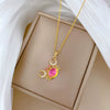 Wholesale Titanium Steel And Copper Gorgeous Full Diamond Geometric Style Women's Allmatch Clavicle Necklace