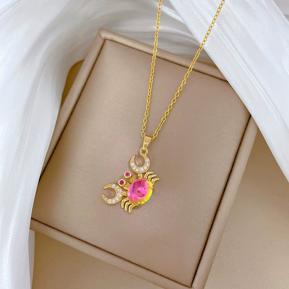Wholesale Titanium Steel And Copper Gorgeous Full Diamond Geometric Style Women's Allmatch Clavicle Necklace