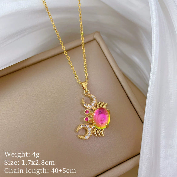 Wholesale Titanium Steel And Copper Gorgeous Full Diamond Geometric Style Women's Allmatch Clavicle Necklace