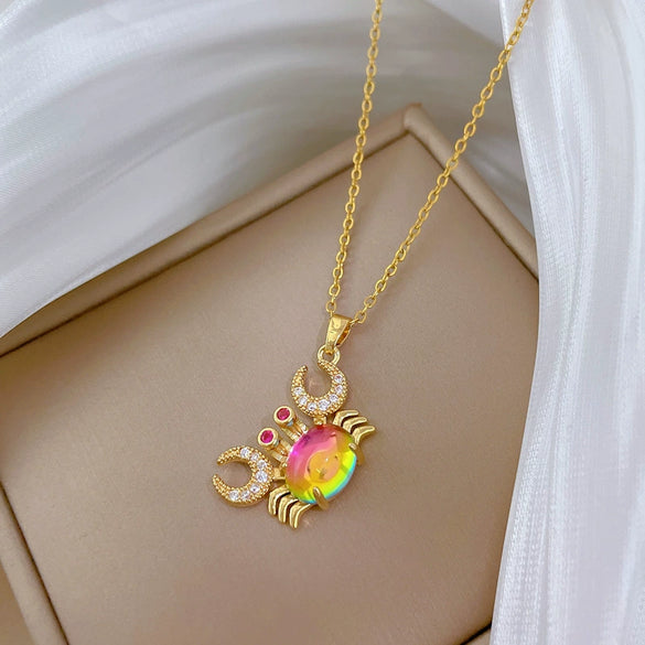 Wholesale Titanium Steel And Copper Gorgeous Full Diamond Geometric Style Women's Allmatch Clavicle Necklace