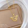 Wholesale Titanium Steel And Copper Light Luxury Geometric Mouse Pendant Necklace With Electroplating For Unisex