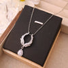 Wholesale Titanium Steel And Copper Light Luxury Geometric Water Drops Angel Tears Pendant Necklace For Women With Electroplating