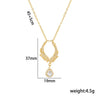 Wholesale Titanium Steel And Copper Light Luxury Geometric Water Drops Angel Tears Pendant Necklace For Women With Electroplating