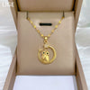 Wholesale Titanium Steel And Copper Moon Owl Geometric Light Luxury Elegant Gorgeous Diamond Unisex Necklace