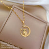 Wholesale Titanium Steel And Copper Moon Owl Geometric Light Luxury Elegant Gorgeous Diamond Unisex Necklace