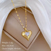 Wholesale Titanium Steel And Copper Necklace With Geometric Pattern And Diamond Inlay And Real Gold Electroplated For Women