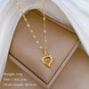 Wholesale Titanium Steel And Copper Necklace With Geometric Pattern And Diamond Inlay And Real Gold Electroplated For Women