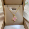 Wholesale Titanium Steel And Copper Necklace With Geometric Pattern And Diamond Microinlaid And Electroplating For Unisex
