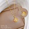 Wholesale Titanium Steel And Copper Necklace With Geometric Pattern Diamond And Micro Zircon Gold Plated Pendant