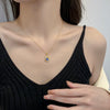 Wholesale Titanium Steel And Copper Star Moon Pendant Necklace For Women Fashionable Light Luxury Electroplating Style