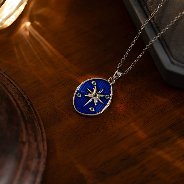 Wholesale Titanium Steel And Copper Star Pendant O Word Chain Necklace With Electroplating Fashion And Minimalist Style