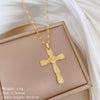 Wholesale Titanium Steel And Copper Women's Necklace With Geometric Shapes And Micro Diamond Inlay In Light Luxury And Cartoon Style