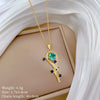 Wholesale Titanium Steel And Copper Women's Necklace With Geometric Shapes And Micro Diamond Inlay In Light Luxury And Cartoon Style
