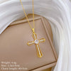 Wholesale Titanium Steel And Copper Women's Necklace With Geometric Shapes And Micro Diamond Inlay In Light Luxury And Cartoon Style