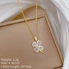 Wholesale Titanium Steel And Copper Women's Necklace With Geometric Shapes And Micro Diamond Inlay In Light Luxury And Cartoon Style