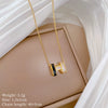 Wholesale Titanium Steel And Copper Women's Necklace With Geometric Shapes And Micro Diamond Inlay In Light Luxury And Cartoon Style