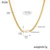Wholesale 316L Stainless Steel And Freshwater Pearl Chain Necklace Pendant Earrings Set Light Luxury Elegant 18K True Gold Electroplated