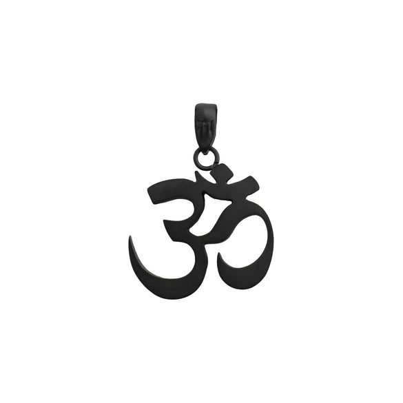 Wholesale Titanium Steel And 925 Silver Om Pendant Hiphop Cuban Chain Unisex Necklace With Electroplating 18K Real Gold And Letters Numbers Text Style