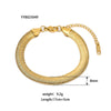 Wholesale Titanium Steel And Stainless Steel Bracelet With Geometric Style Cuban And Flat Snake Chain Women's Light Luxury High End Unisex Accessories