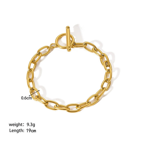 Wholesale Titanium Steel And Stainless Steel Bracelet With Geometric Style Cuban And Flat Snake Chain Women's Light Luxury High End Unisex Accessories