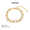 Wholesale Titanium Steel And Stainless Steel Bracelet With Geometric Style Cuban And Flat Snake Chain Women's Light Luxury High End Unisex Accessories
