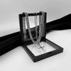 Wholesale Titanium Steel And Stainless Steel Cross Necklace With Letters Numbers Text Pattern Hip Hop Style Cuban Chain Pendant For Men And Women