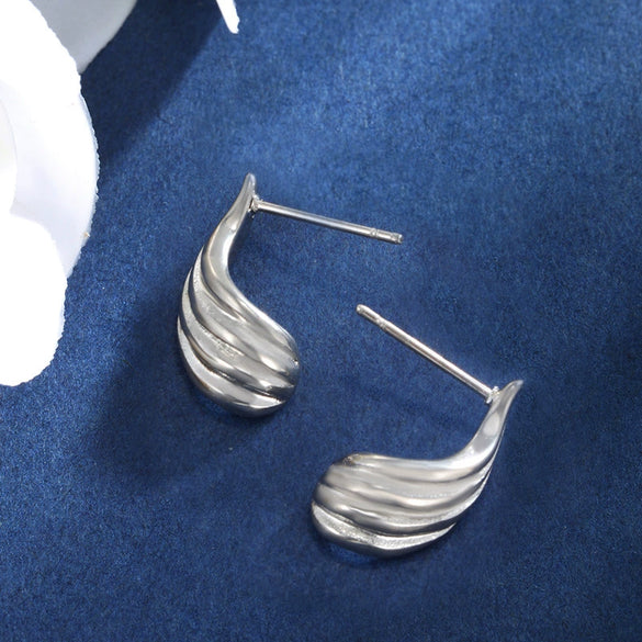 Wholesale Titanium Steel And Stainless Steel Earrings For Women Simple Style Electroplated