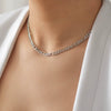Wholesale Titanium Steel And Stainless Steel Figaro Chain Necklace For Women 18K Gold Plated With Geometric Design Hip Hop Style