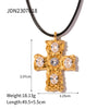 Wholesale Titanium Steel And Stainless Steel Geometric Cross Pendant Necklace For Women With Electroplating