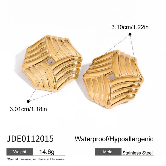 Wholesale Titanium Steel And Stainless Steel Geometric Earrings For Women With Electroplating Treatment