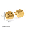 Wholesale Titanium Steel And Stainless Steel Geometric Earrings With Electroplating For Women And Men