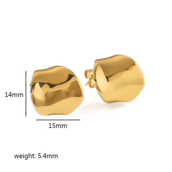 Wholesale Titanium Steel And Stainless Steel Geometric Earrings With Electroplating For Women And Men